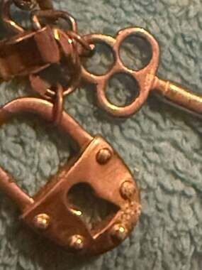 Brighton Silver Tone Lock and Key Charm Bracelet